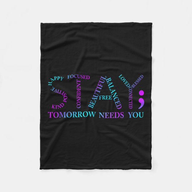 Couverture Polaire Stay Tomorrow Needs You Suicide Prevention Awarene (Devant)