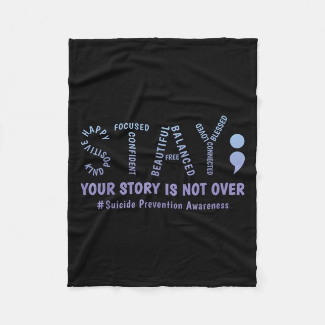 Couverture Polaire Stay Your Story Is Not Over Mental Health Suicide  (Devant)