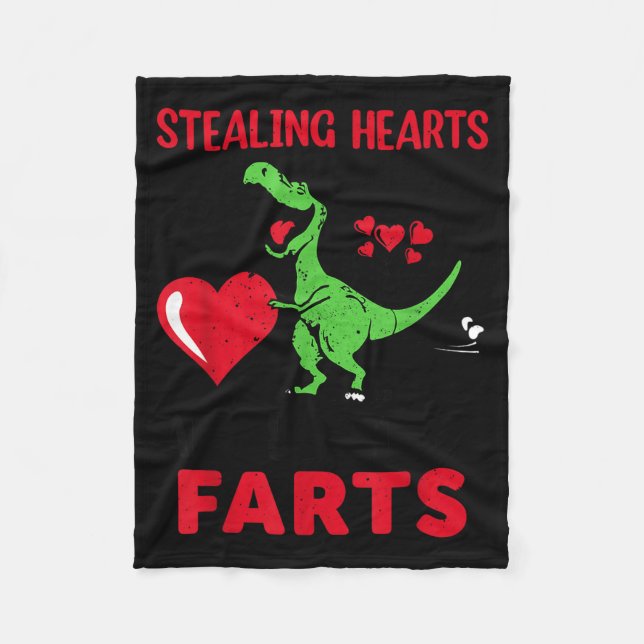 Couverture Polaire Stealing Hearts And Blasting Farts T Rex Cute Todd (Devant)