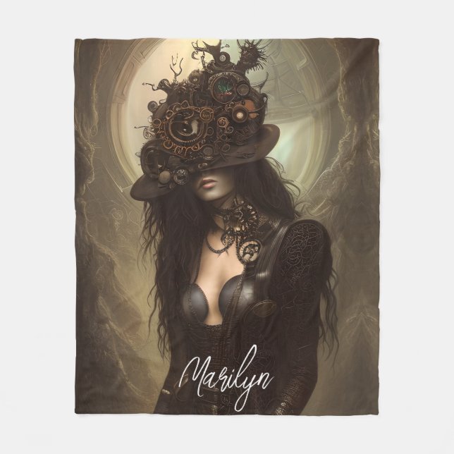 Couverture Polaire Steampunk Cacher Les Yeux Oeuvres D'Art Originales (Devant)