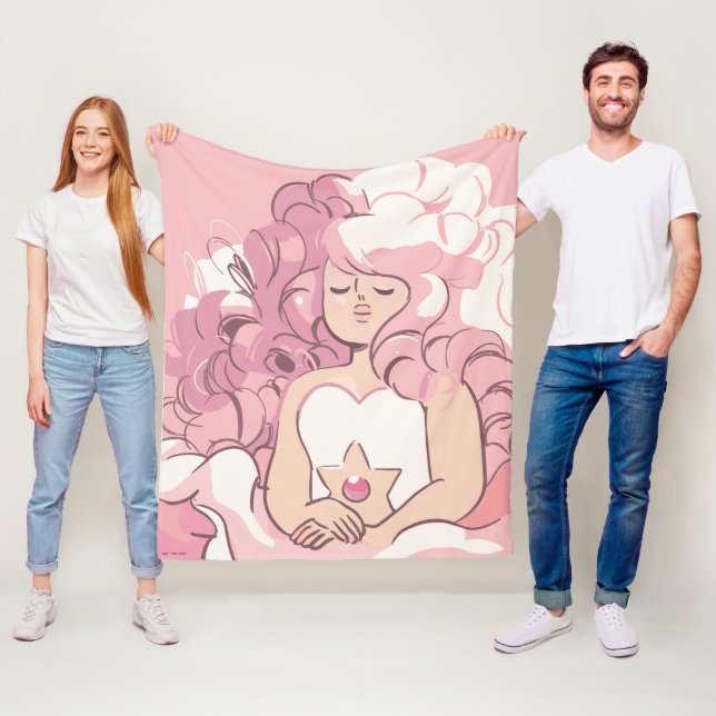 Couverture Polaire Steven Universe | Illustration de quartz Rose (En situation)