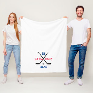 Couverture Polaire Sticks de hockey sur glace Puck Sports Team Couleu