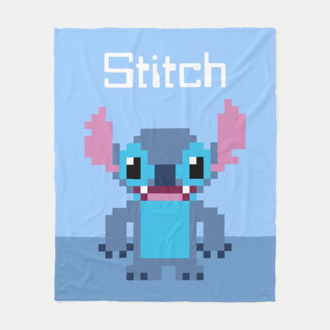 Couverture Polaire Stitch 8 bits (Devant)