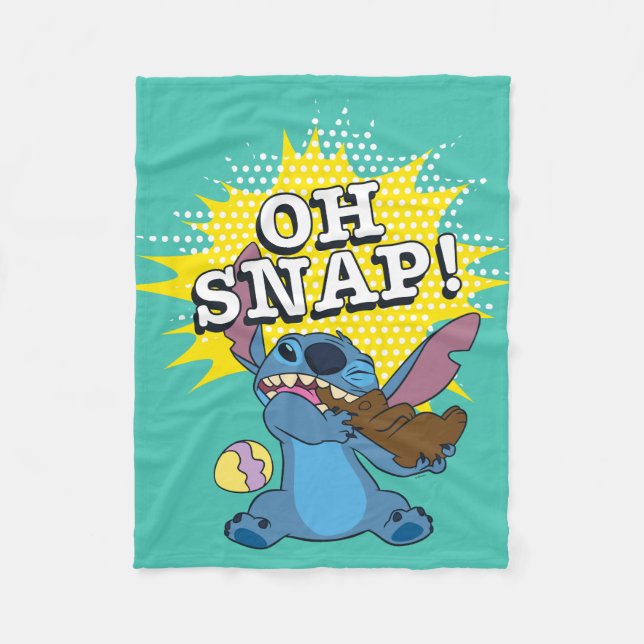 Couverture Polaire Stitch de Pâques| Oh ! (Devant)