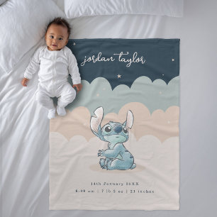 Couverture Polaire Stitch Whimsic Sky Scene Stats de naissance