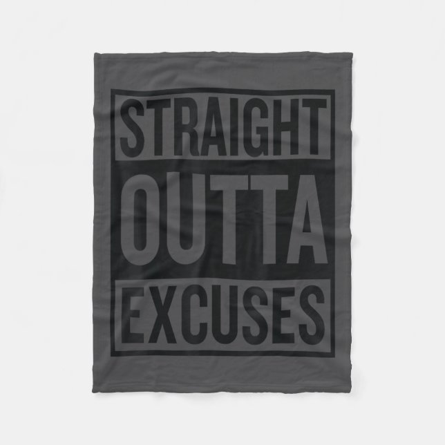 Couverture Polaire Straight Outta Excuses Block Style Better Self Mot (Devant)