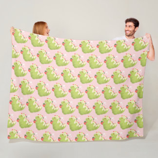 Couverture Polaire Strawberry Matcha Dinosaur 