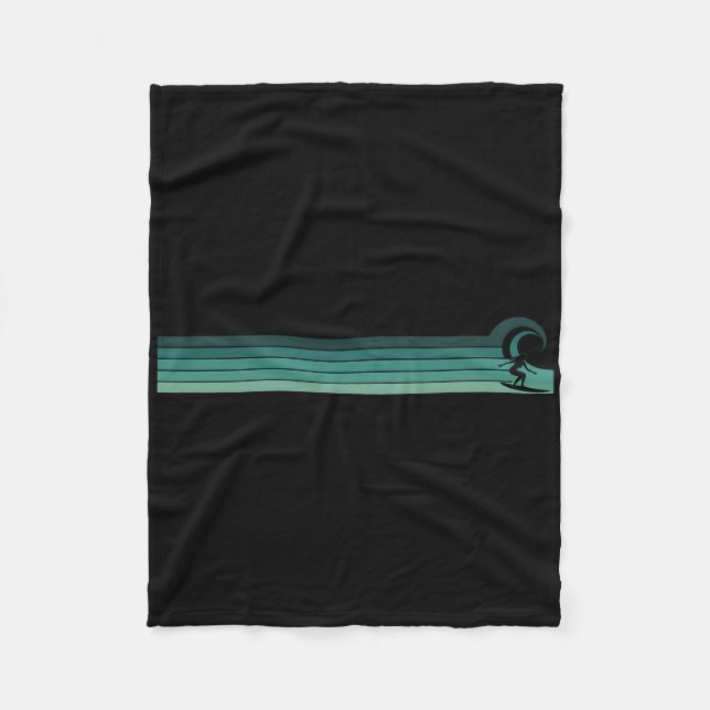 Couverture Polaire Striped Female Surfer Catching Rrel  (Devant)