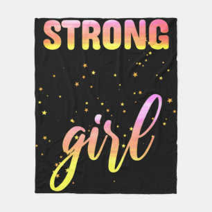 Couverture Polaire Strong Girl Pastel Star