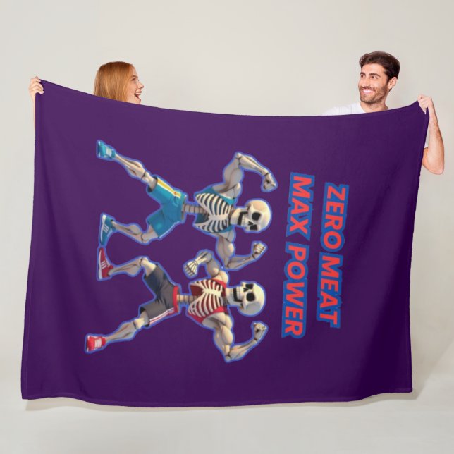 Couverture Polaire Strong to the Bone – Funny Skeleton Muscle Design (En situation)