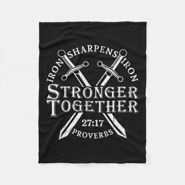 Couverture Polaire Strongers Together Iron Sharpens Iron Proverbs 27_ (Devant)