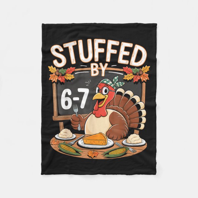 Couverture Polaire Stuffed By 67 Funny Teacher 67 Thanksgiving Turkey (Devant)