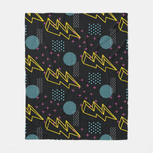 Couverture Polaire Style années 90 : motif abstrait coloré