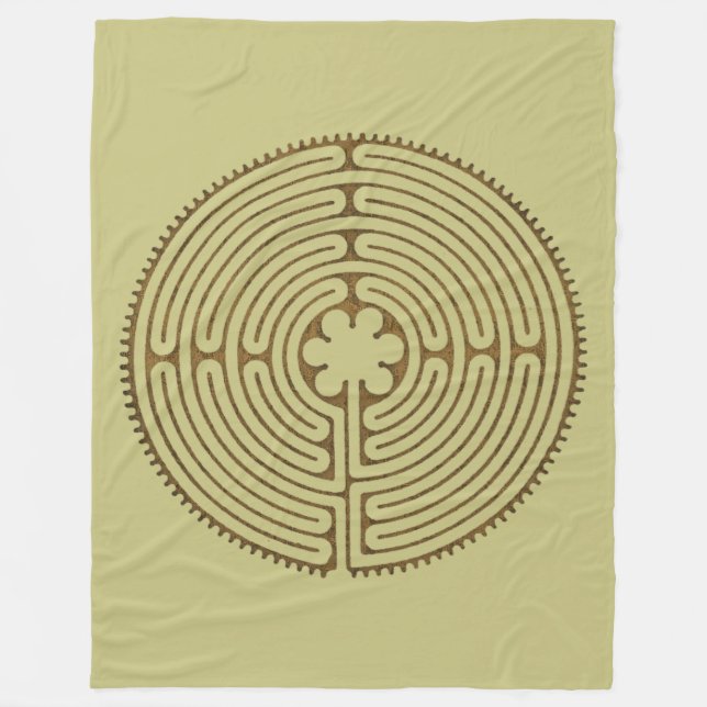 Couverture Polaire Style d'antiquité de labyrinthe de Chartres + vos (Devant)