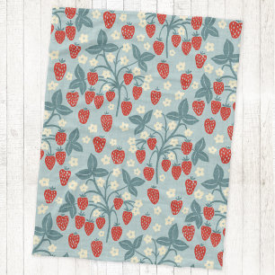 Couverture Polaire Style de cottage patrimonial à vigne de fraise vin
