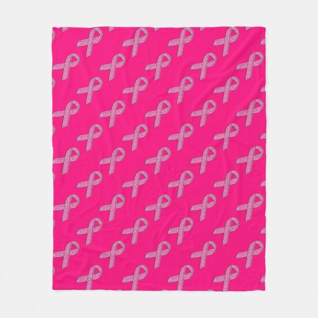 Couverture Polaire Style de parties scintillant Pink Ribbon Sensibili (Devant)