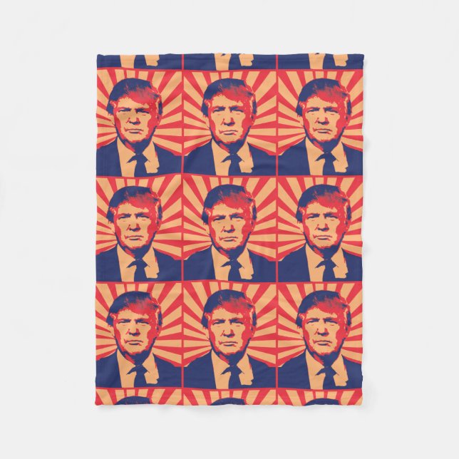 Couverture Polaire Style de propagande de Donald Trump (Devant)