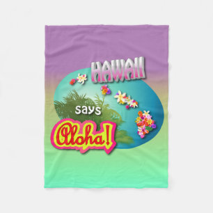 Couverture Polaire Style hawaïen