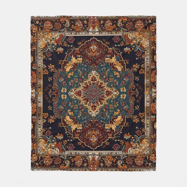 Couverture Polaire Style marocain Rouge (Devant)