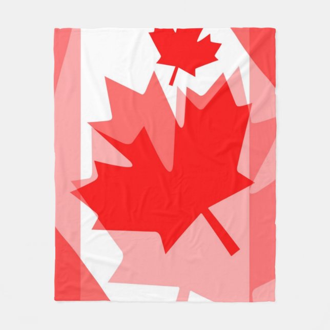 Couverture Polaire Style posé canadien CANADA de feuille d'érable (Devant)