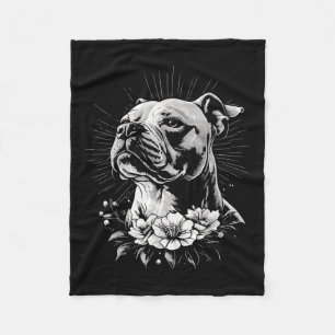 Couverture Polaire Style tatouage Lover American Staffordshire Terrie