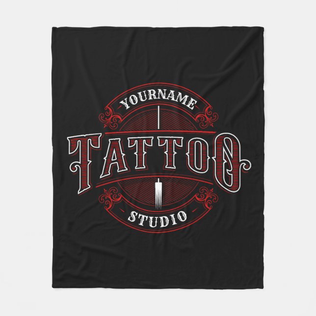 Couverture Polaire Style traditionnel AJOUTER LE NOM Tattoo Studio Sh (Devant)