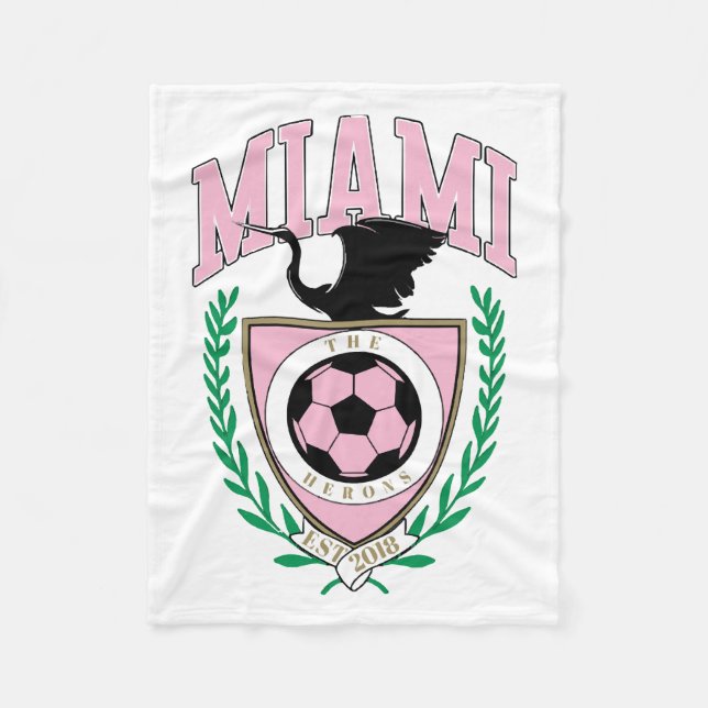 Couverture Polaire Style Varsity de football de Miami (Devant)