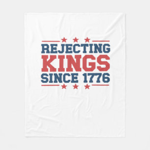 Couverture Polaire Style Vintage Refusant les Rois Depuis 1776