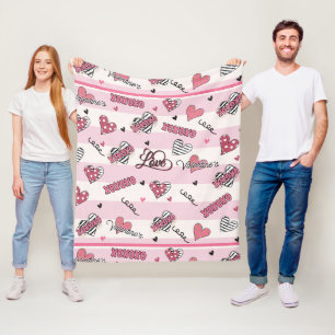 Couverture Polaire Style XOXO Valentine's Day
