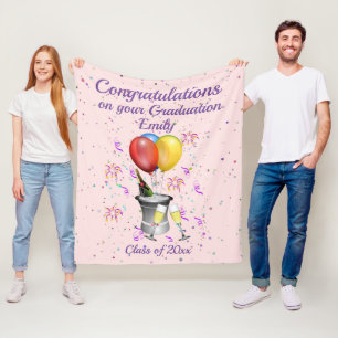Couverture Polaire Stylish Graduation Celebration Pink