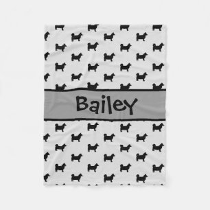 Couverture Polaire Suédois Vallhund Chien Silhouette