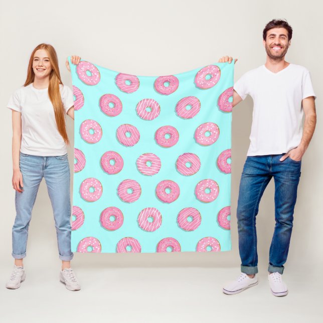 Couverture Polaire Sugar Sweet Pink Glazed Donuts (En situation)