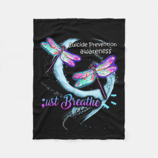 Couverture Polaire Suicide Awareness Shirt Just Breathe Suicide Preve