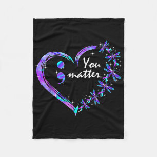 Couverture Polaire Suicide Prevention Mental Health Awareness Heart