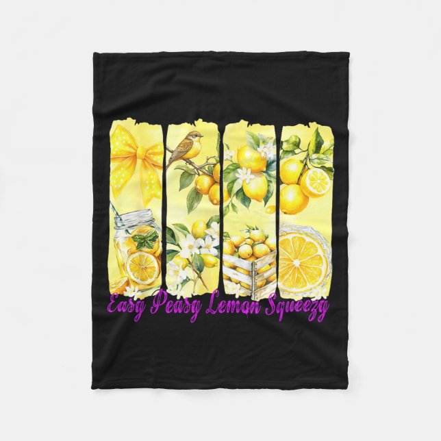 Couverture Polaire Summer Lemon,coquette Bow Summer Funny Gift Tee Wi (Devant)