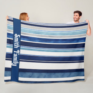 Couverture Polaire Summer Navy Blue Popular Boat Stripes Collection