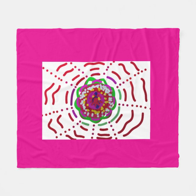 Couverture Polaire SunClock Flower Baby Blanket (Devant (Horizontal))