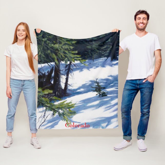 Couverture Polaire Sunlit Colorado Mountain Snow Scene (En situation)