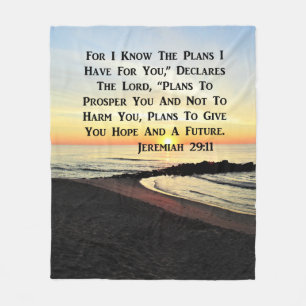 COUVERTURE POLAIRE SUNRISE JEREMIAH 29:11 BIBLE VERSE