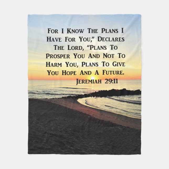 COUVERTURE POLAIRE SUNRISE JEREMIAH 29:11 BIBLE VERSE (Devant)