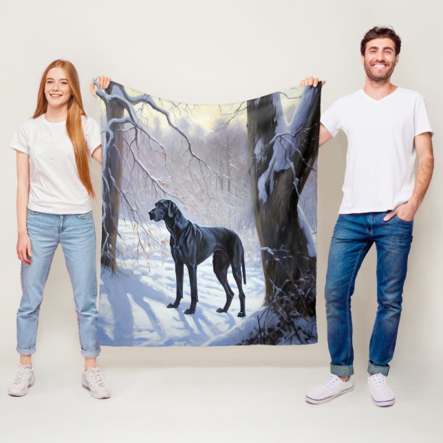 Couverture Polaire Super Danse Laisser Neige Noël (En situation)