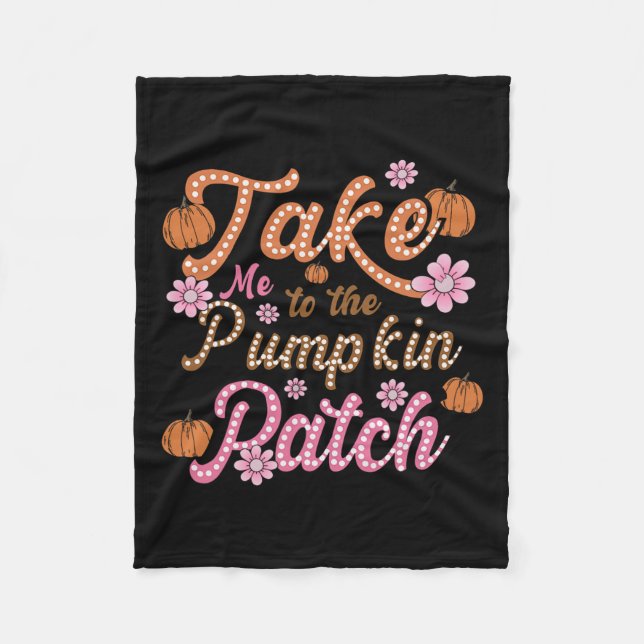 Couverture Polaire Super Emmenez-Moi Au Citrouille Patch Automne Auto (Devant)