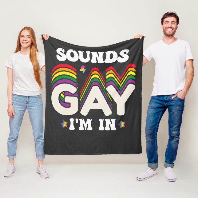 Couverture Polaire Super LGBT Pride Sonne Gay I In (En situation)