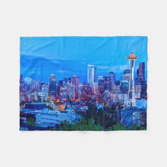 Couverture Polaire Super Moon se lève près de Seattle (Devant (Horizontal))