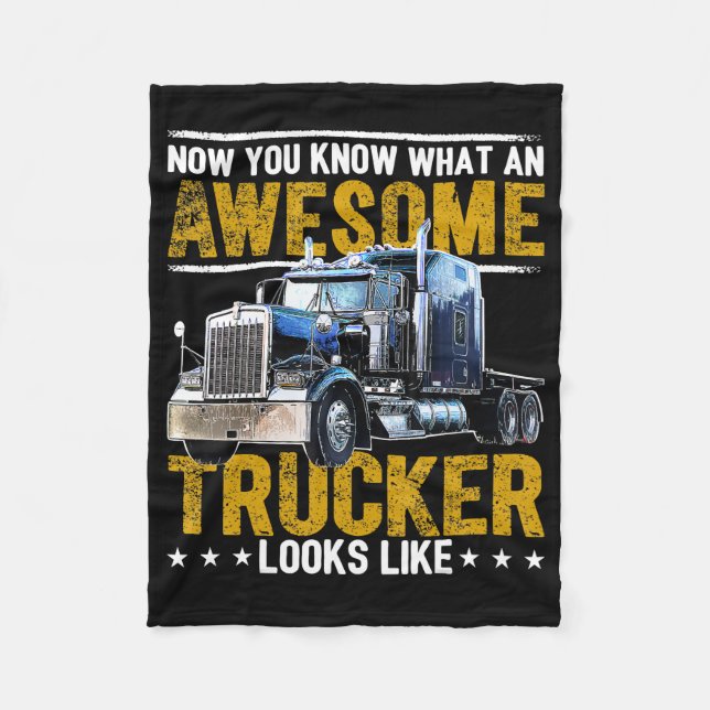 Couverture Polaire Super Trucker Grand Cadeau Pour Hommes Et Truckers (Devant)
