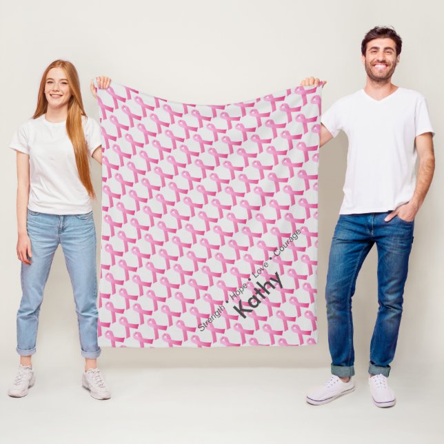 Couverture Polaire Support personnalisé pour le cancer du sein à ruba (En situation)
