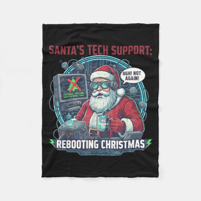 Couverture Polaire Support s Tech Santa Rebooting Magic (Devant)