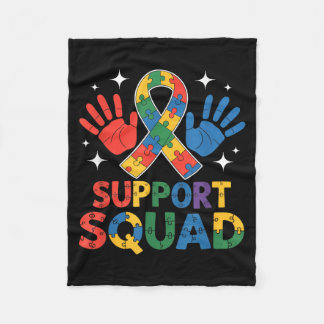 Couverture Polaire Support Squad Autism Awareness Ribbon