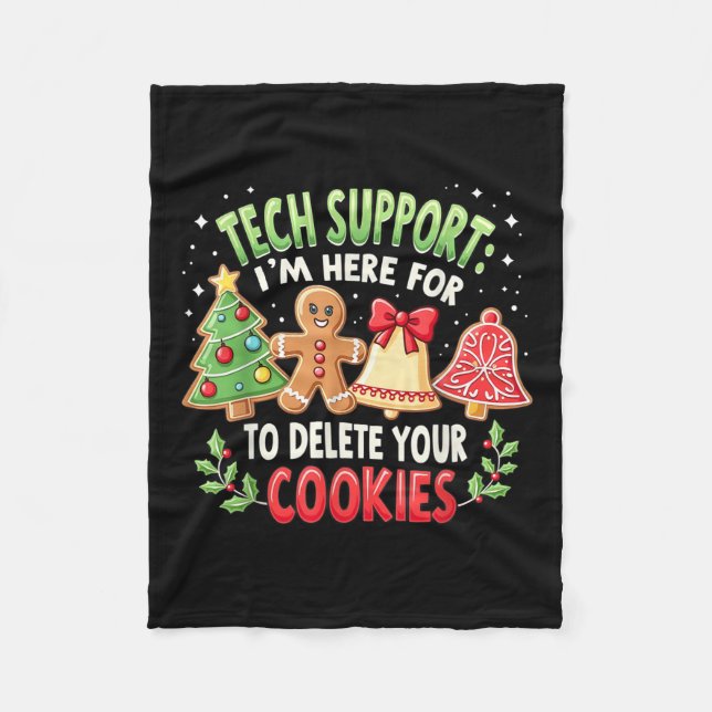Couverture Polaire Support technique de Noël Je suis ici pour supprim (Devant)
