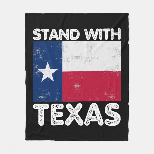 Couverture Polaire Support Texas I Stand With Texas Texan Flag (Devant)